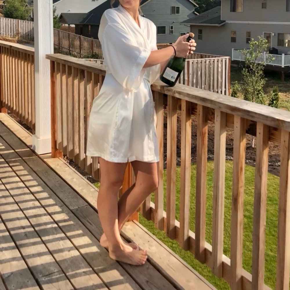 Victoria secret silk white robe